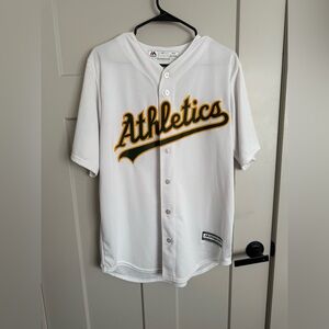 Majestic White and Gold Athletics Jersey #24 #Lynch